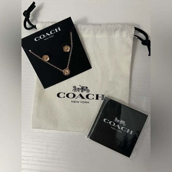 🆕 COACH Earrings and Necklace Set - Picture 2 of 6
